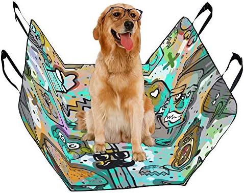 כלב מושב כיסוי מותאם אישית מזון גרפיטי אמנות יצירתי אופנה הדפסת רכב מושב מכסה לכלבים עמיד למים החלקה עמיד