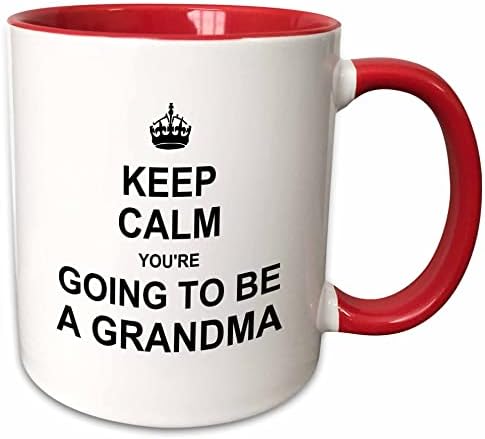 3רוז שמור על קור רוח אתה הולך להיות סבתא-ספל מתנת טקסט לסבתא לעתיד, 11 אונקיות, אדום