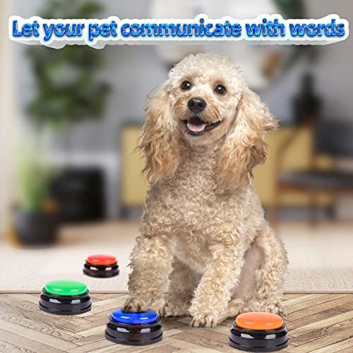 כפתורי כלבים של אוקלון לתקשורת, סט כפתור שיחה של כלבים, 8 לחתכי שיחה של 8 מחשבים לכלבים עם כפתור
