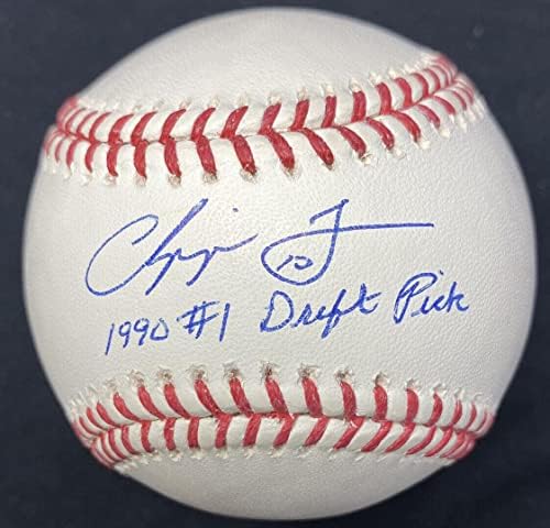 Chipper Jones 19901 בחר בייסבול חתום JSA - כדורי חתימה