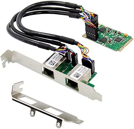Hinyseno mini pci-e יציאה כפולה RJ45 Ethernet 10/100/1000 מגהביט לשנייה Gigabit כרטיס LAN כרטיס
