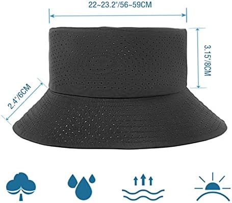 כובע דלי רשת לגברים לכובע דיג בקיץ כובע שמש אטום לרוח לטיולים, נסיעה