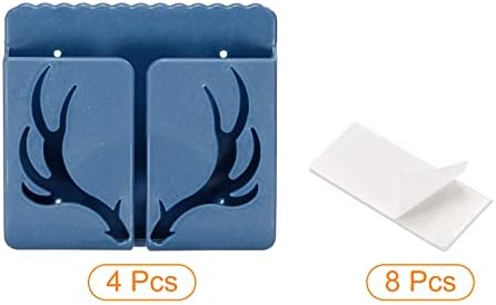 מחזיק שלט רחוק של פטיקיל, 4 מארגני מדיה של קיר קיר קיר טעינה קופסת אחסון לחדר שינה, כחול