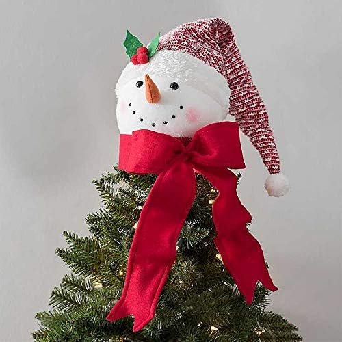 עץ חג המולד ייחודי טופר מואר מואר עליון ראש ראטן ראש אדום עליון כובע טווס שלג אייל אייל אלף ראש עליון