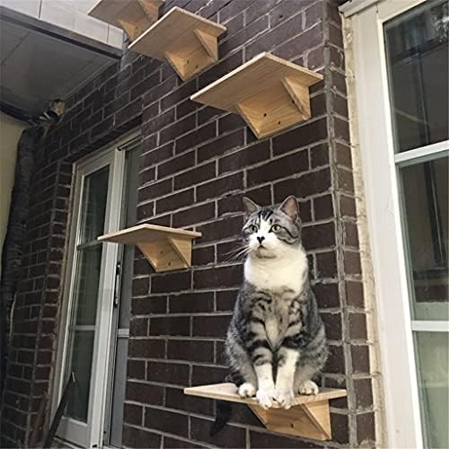 DHDM קיר רכוב חתולים מטפסים מסגרת חתולים עץ עץ מלא חתולי פלטפורמה קופסת קיר קיר DIY רהיטים מחמד חתלתול