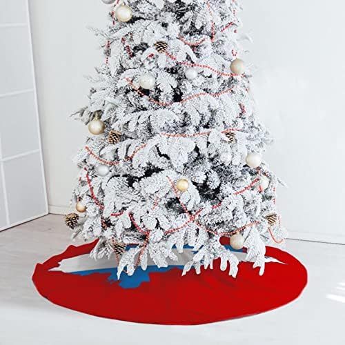 מפת דגל של הונדורס חצאית עץ חג המולד וינטג 'קישוטי חג המולד קישוטים לחג המסיבה לשנה החדשה