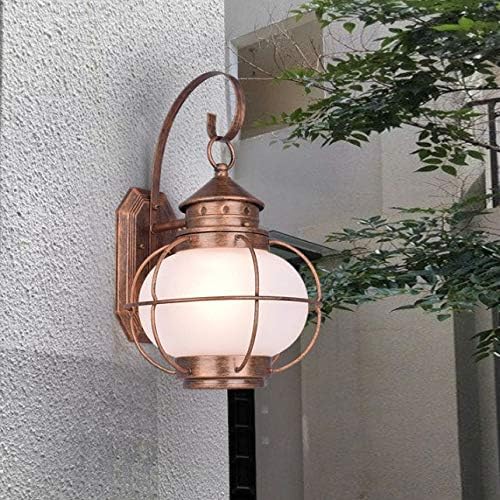 Tbiiexfl בסגנון אירופי חיצוני מנורה קיר אטום למים אמריקאי רטרו רטרו חיצוני מנורה מנורה מרפסת מסדרון וילה