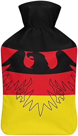 דגל גרמני גומי שקית מים חמים 1L עם כיסוי הזרקת בקבוקי מים חמים להרפיה של הגנה קרה ביד
