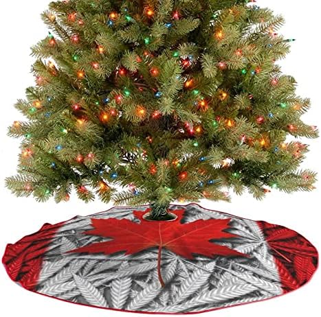 קנדה דגל מייפל דגל עץ חג המולד חצאית חג המולד רך אדום מכוסה למסיבת חג המולד קישוטים חגיגיים מקורה בחוץ