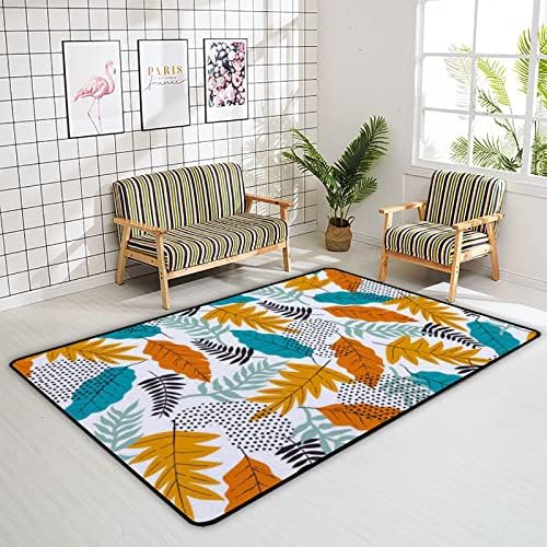 זוחל שטיח מקורה מחצלת משחק עלים צבעוניות לסלון חדר שינה חינוכי חינוך חינוכי שטיח שטיח 80x58 אינץ '