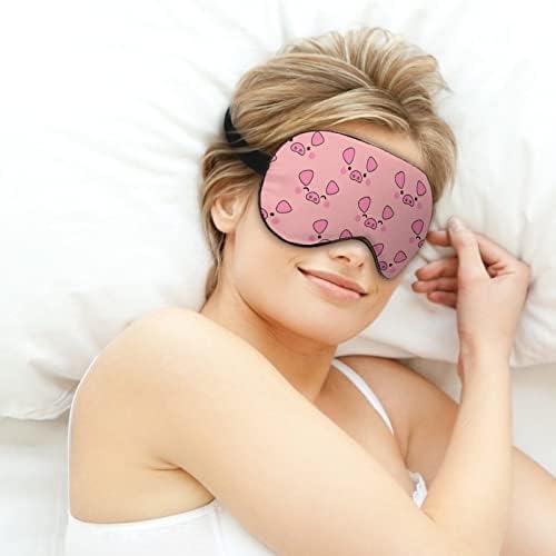 חזירים חמודים מסיכת עיניים פנים עם רצועה מתכווננת לגברים ונשים לילה שינה מנמנם