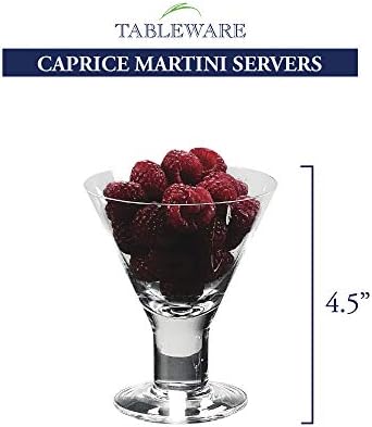 Badash Caprice Crystal Martini כוסות-מרטיני בן 6 אונקיות של 4 אונקיות או סט זכוכית קינוח בגודל