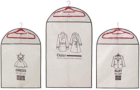 בגדי שקיות חבילה של 5 חתיכות עמיד למים ברור כיסוי 2 גדלים אחסון ארגונית בגדי מכסה לערבב גודל