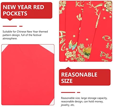 מעטפות בצבע בצבע מעטפות 42 יחידות סיני אדום מעטפות 2023 אדום כיס הונג באו מזל כסף מעטפות לחתונה יום הולדת