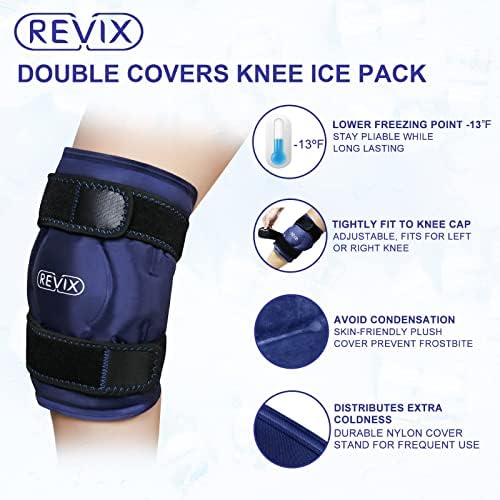 רביקס לשימוש חוזר הברך קרח חבילה עבור פציעה וג ' ל קרח לעטוף עבור רגל, ירך, ירך