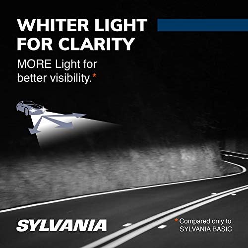 Sylvania - 880 נורת ערפל של Silverstar - נורת פנס הלוגן בעל ביצועים גבוהים, מטה בהיר יותר עם אור לבן
