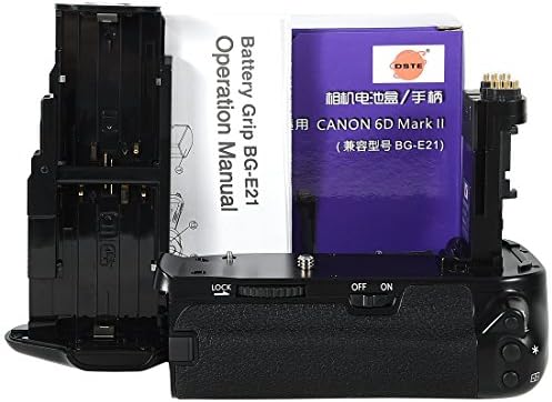 DSTE PRO BG-E21 אחיזה אנכית תואמת למצלמה דיגיטלית Canon EOS 6D Mark II