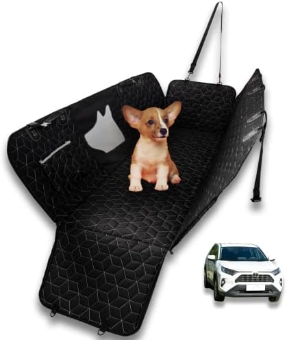 כיסוי מושב מכונית של Meginc Dog למושב האחורי, כיסוי מושב אחורי אטום למים לכלבים Pet 600d כבד כבד