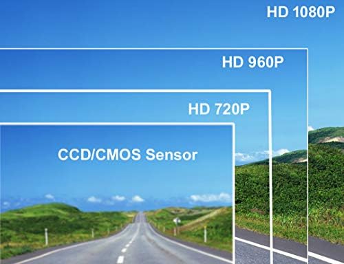 Zhanhongxiang AHD 1080p גיבוי רכב הפוך מצלמת תצוגה אחורית, 8 LED IR ראיית לילה אטום למים IP69K אנטי