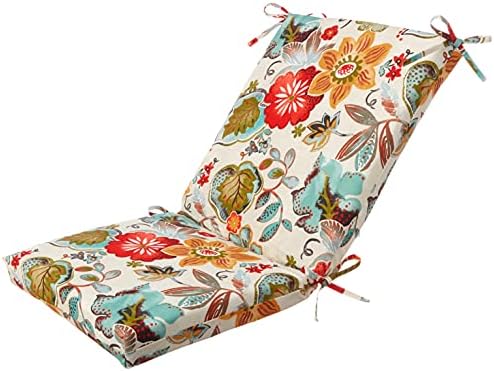 כרית מושלמת מושלמת/כרית כיסא פינות ריבועי ריבועים מקורה/מקורה, 36.5 x 18 x 3 , פרחוני, ירוק