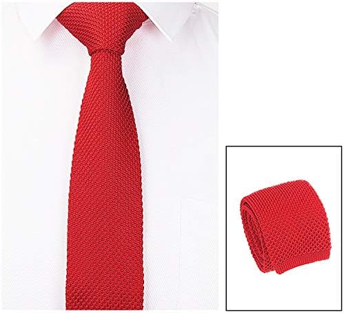 גברים סרוג עניבת סקיני לסרוג עניבת בציר מזדמן עניבה לחתונה עסקים מוצק צבע פורמליות עניבה