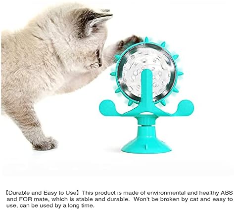 Haiserven סובב את טחנת הרוח קיטי עצמית ומקל על השעמום חפץ חתיכה רב-פונקציונלית שדלפת צעצוע של חתול