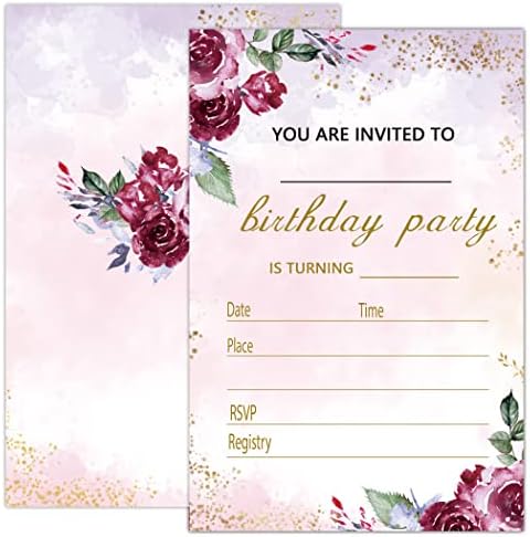 הזמנות ליום הולדת Jjoinus לילדה, ילד, מסיבת הזמנה למסיבה, 20 הזמנות עם מעטפות