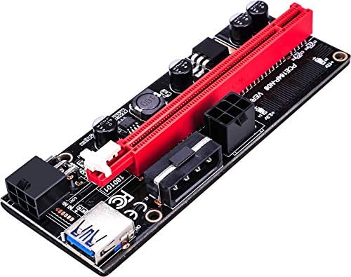 BEC NETECH PCIE PCI EXPRESS RISER GPU CARD CARD WARSER CARD, כבל USB 4.0 של 60 סמ, 4 קבלים מוצקים, שתי