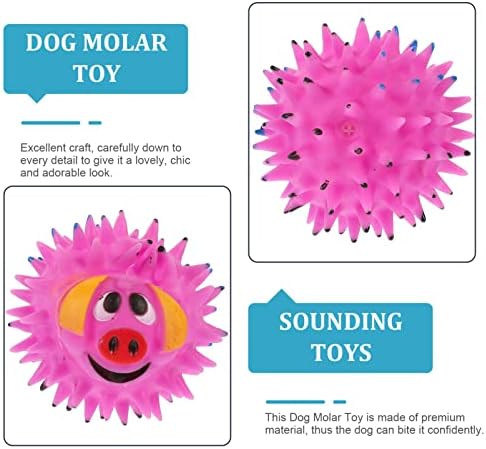 צעצועי בקיעת שיניים של ipetboom צעצועים בקיעת שיניים 2 יחידות כלב דוקרני לעיסת כדורים חורקים צעצועים לכלבים קטנים