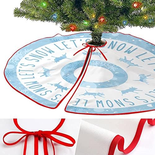 כחול תן לזה שלג עץ חג מולד שמח חצאיות סקוטי כלב היילנד חצאית עץ טרייר חצאית בהתאמה אישית כיסוי מחצלת רצפה לבסיס