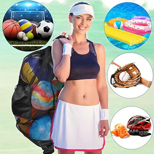וונגר 4 יחידות גדול במיוחד ספורט כבד רשת כדור תיק כדורגל שרוך כדורעף כדורסל אחסון תיק עם רצועת כתף כיס לשחייה