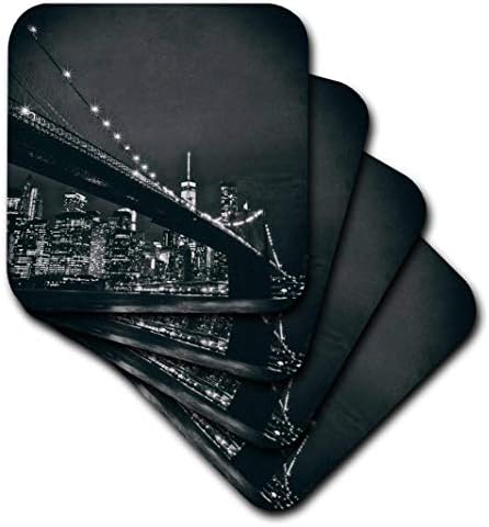 3DROSE CST_219800_2 סצנת ניו יורק של גשר ברוקלין ומנהטן קו הרקיע בלילה רך חוף רך ,, Multicice