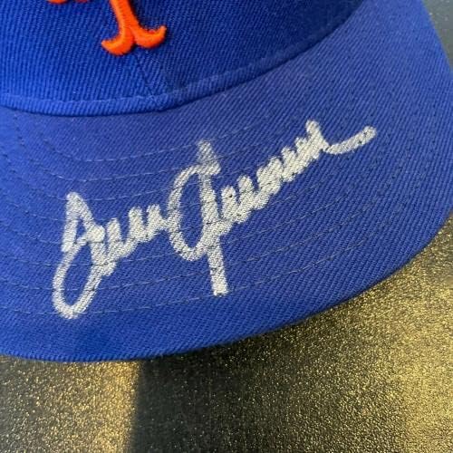 טום סיבר חתם על אותנטית ניו יורק מטס דוגמנית משחק בייסבול כובע JSA COA - כובעי MLB עם חתימה