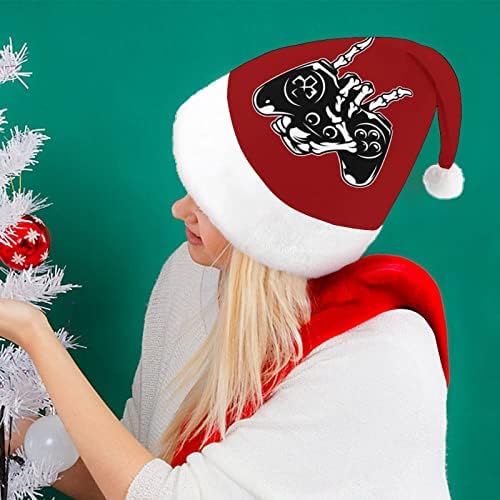 שלד נדנדה עם משחק בקר יוניסקס קלאסי חג המולד כובעי יפה חם סנטה כובע חג המולד כפת כובעים