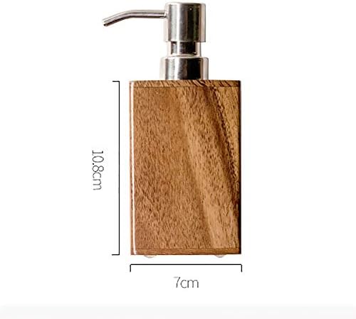 Yb & gq מתקן קרם סבון נוזלי עם משאבת נירוסטה, מתקן משאבת עץ טבעי למשטחי אמבטיה למטבח, ללא החלקה 200