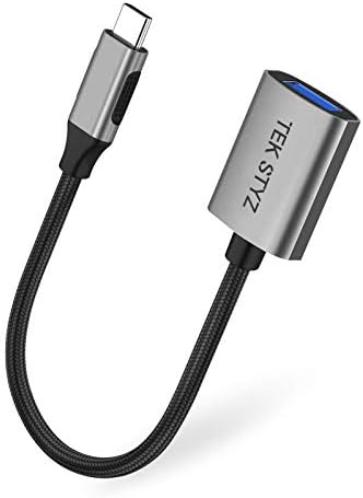מתאם Tek Styz USB-C USB 3.0 עובד עבור Samsung Galaxy S21 OTG Type-C/PD זכר USB 3.0 ממיר נקבה.