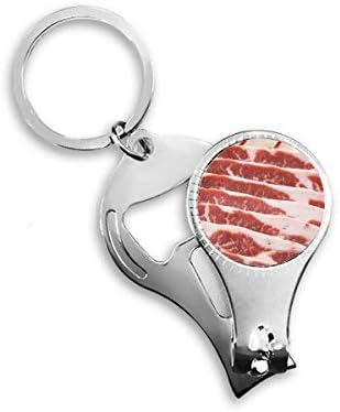 צלעות חזיר מרקם מזון בשר ציפורניים ניפר טבעת מפתח שרשרת שרשרת פתיחת בקבוקי קוצץ