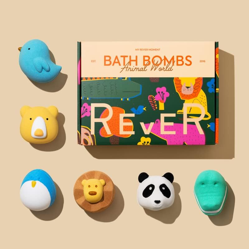 כומר ספא פצצות אמבטיה טבעיות לילדים, 6 פצצות מקלחת גדולות במיוחד תוססות בועות אמבטיה ארומתרפיות