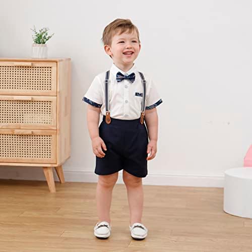 חליפות בגדי תינוקות של קרטו פעוטות, חולצה קצרה של ילד תינוקות+ מכנסי מכנסיים מכנסיים מערכות תלבושת ג'נטלמן