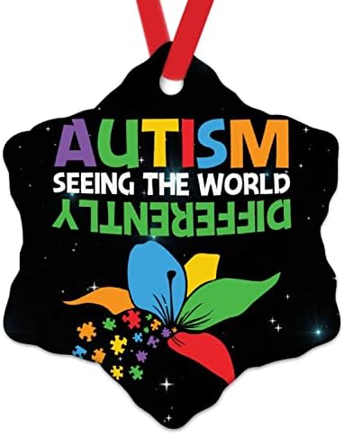 מודעות לאוטיזם קישוט לחג המולד לילדים אוטיזם רואה את העולם קישוטים שונים לחג המולד מתנה קבלת אוטיזם קבלת