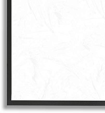 תעשיות סטופל מופשטות מטרייה כחולה אוקיינוס ​​חוף כפרי חוף ציור אמנות קיר ממוסגרת שחורה, 16 x 20