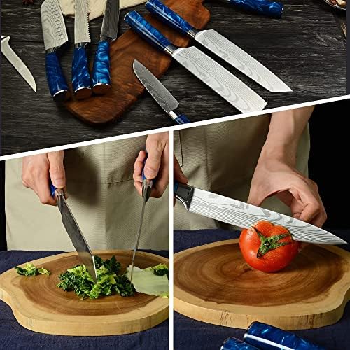 קליבר שף סכיני סט סיני מטבח סכיני קצבים גבוהה פחמן נירוסטה קילוף סנטוקו סכין עבור בשר דגי ירקות