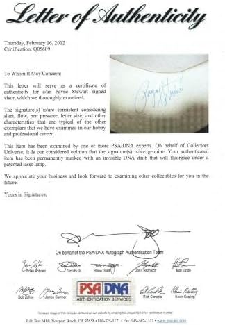 פיין סטיוארט יד חתם לנו ספרינט גולף מגן מדהים + נדיר מכתב-חתום גולף ציוד