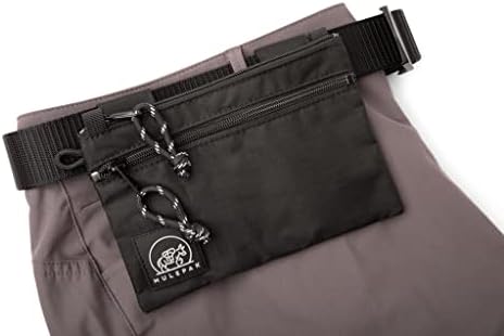 שקיק מקורי של Mulepak בלילה שחור, 5 חסין חסינים בגודל x7.25 ארנקים בטיחותיים בכיס, ספורט חיצוני וחבילת