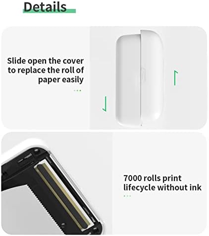 Bisofice peripage a6 Mini Pocket Pocket Wireless Bt מדפסת תרמית מדפסת תווית תזכיר קבלת מדפסת נייר