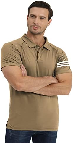 H Hyfol שרוול ארוך שרוול קצר חולצות פולו לגברים מתיחה גרפית אמריקאית מזדמנת פטריוטית רגלן פולו גולף לגברים
