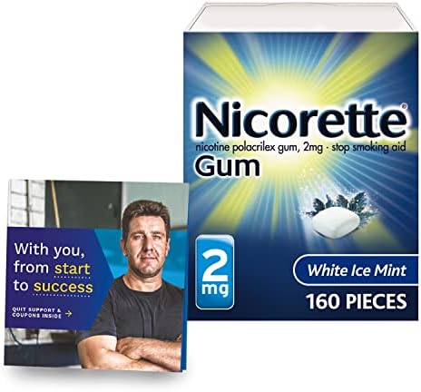 ניקורט 2 מ ג ניקוטין מסטיק כדי לעזור להפסיק לעשן - לבן קרח מנטה בטעם להפסיק לעשן סיוע, 160 לספור