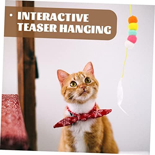 Ipetboom Cats צעצועים 20 יח 'דלת תלויה צעצועים מצחיקים מקורה לפום נשלף צעצוע עצמי חתול חתול