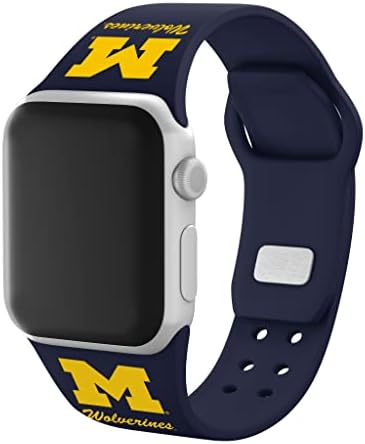 להקות זיקה מישיגן וולברין סיליקון שעון להקת תואם ל- Apple Watch