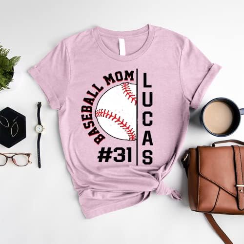 חולצת אמא בייסבול מותאמת אישית, חולצות אמא בייסבול לנשים, מתנות לאמא בייסבול, מתנות קבוצת בייסבול אמא